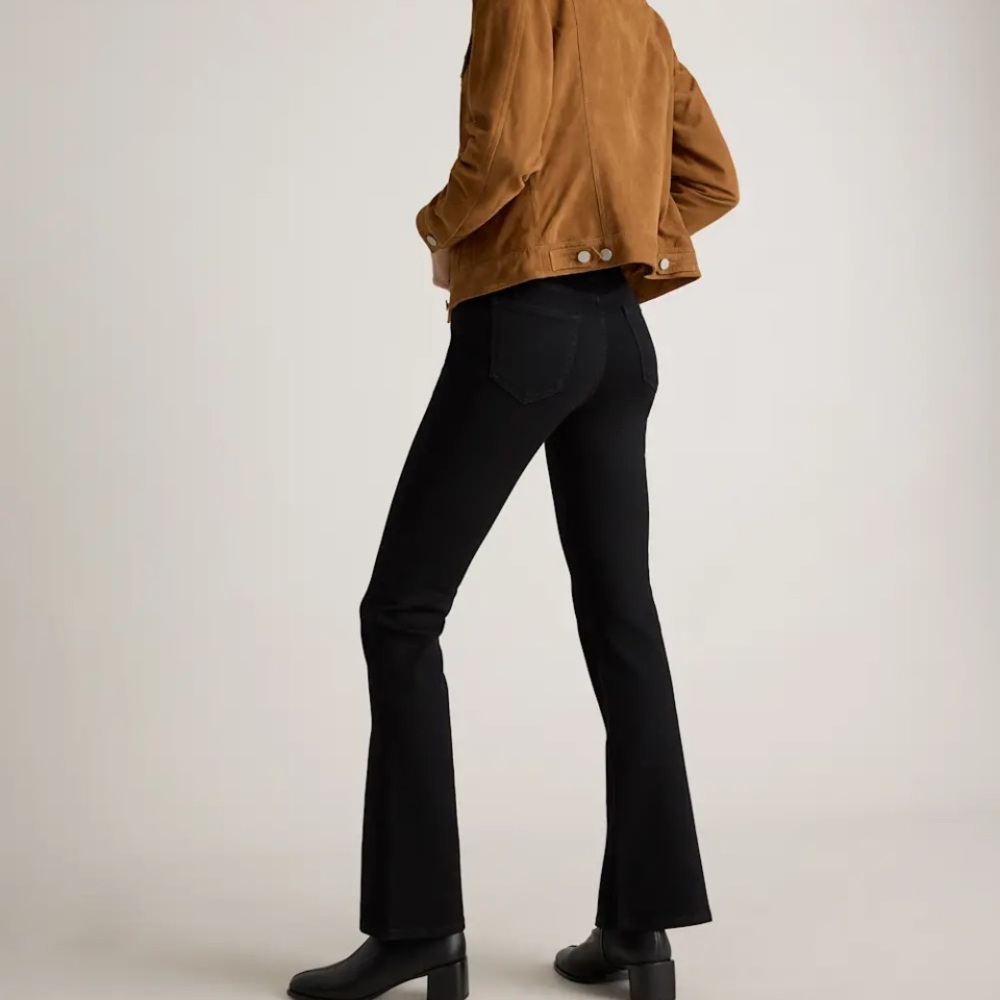 Quince Women's Luna Stretch Flare Jeans Black 26 worn once